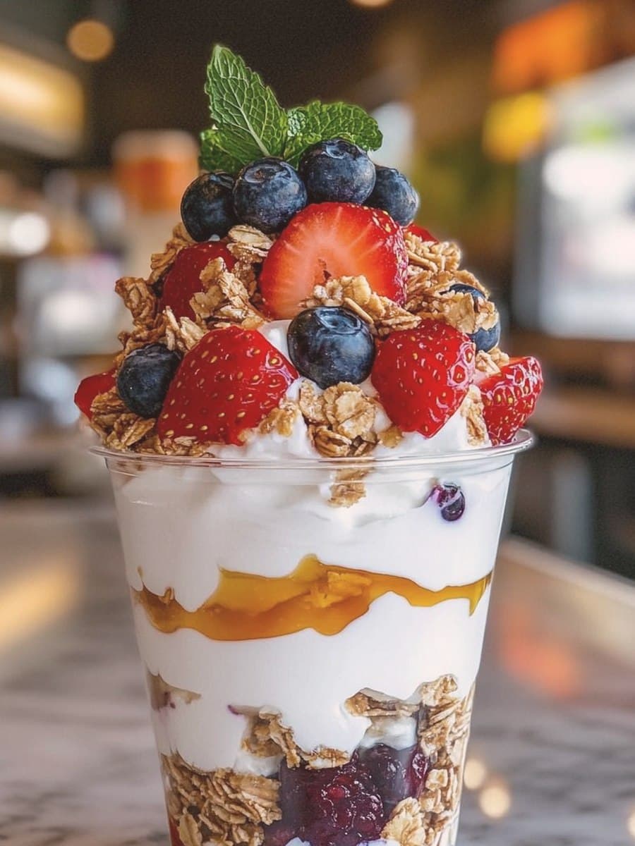 Parfaits: Layered fruit, cream and crunch.